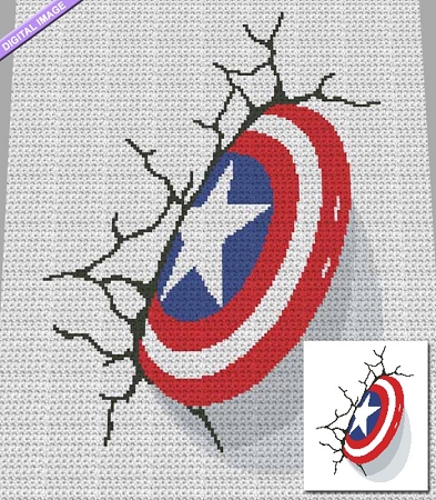 Captain America Shield Crash Crochet Pattern